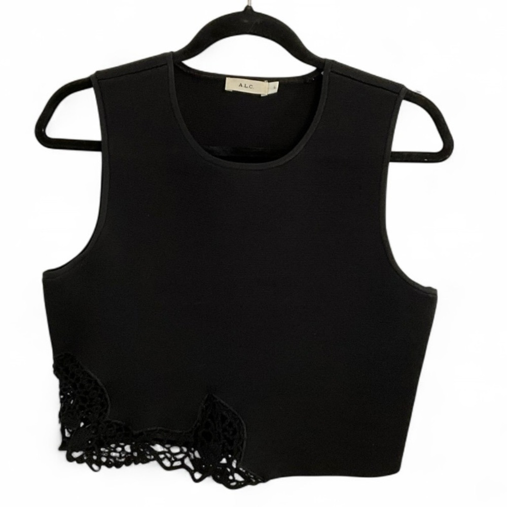 Sleeveless Knit Crochet ALC Top